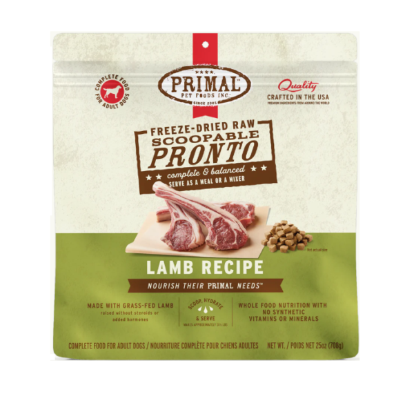 Primal - Freeze-dried Meat Pellets for Dogs Lamb Recipe 16 oz