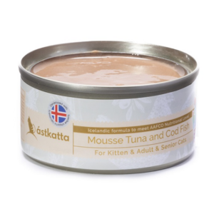 Astkatta - Cod and Tuna Mousse Staple Food Can | Full Cat Formula 80g