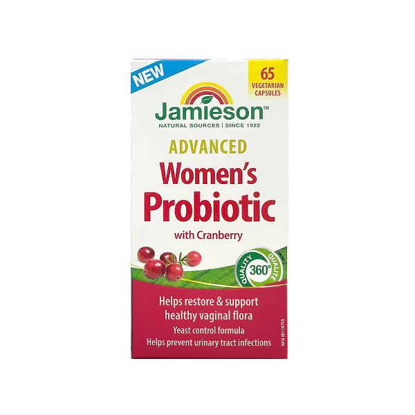 Jamieson - Advanced Probiotics for Women + Cranberry 65 Veggie Capsules