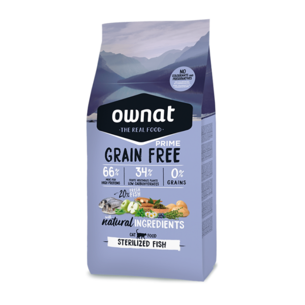 OWNAT - Prime Mixed Fish & Meat Cat Food | Weight Management Formula for Neutered Cats 1 / 3 / 6 / 8 kg