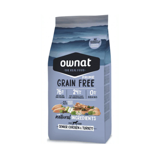 OWNAT - Pastured Chicken & Turkey Dog Food (Medium) | Joint Formula for Senior Dogs 3 / 12kg