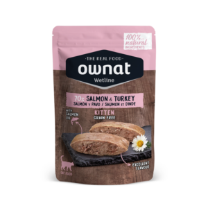 OWNAT - Wetline Natural Grain-Free Salmon and Pastured Turkey Main Meal Pack | Kitten Formula 85g