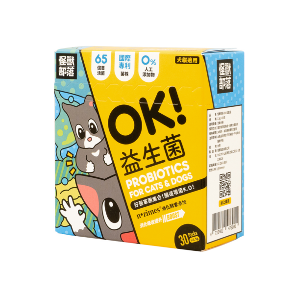 Monster Tribe – OK! Probiotics for dogs and cats 1.5g 30 packs