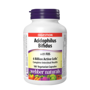 Weberjian - Bifidobacterium acidophilus with FOS 60 billion fructooligosaccharides 180 capsules