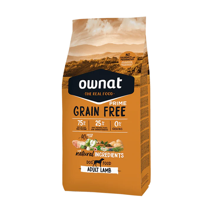 OWNAT - 放牧草飼小羔羊犬糧(大顆粒) | 全齡犬低敏蛋白配方 3 / 12公斤