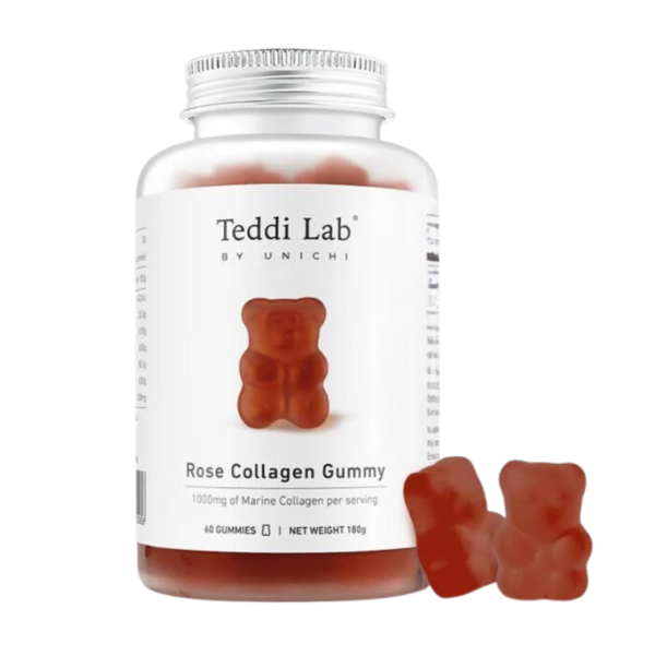 Unichi - Teddi Lab® 玫瑰膠原蛋白小熊軟糖 玫瑰花瓣味 60粒