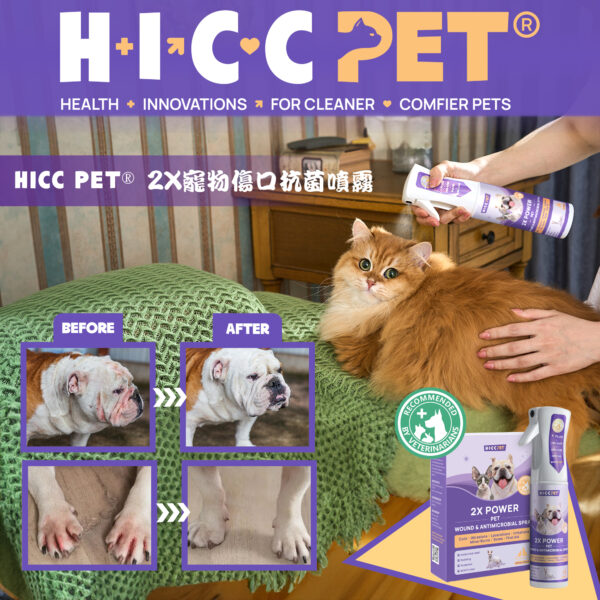 HICC Pet® – 2X寵物傷口抗菌噴霧 300毫升 - Image 2