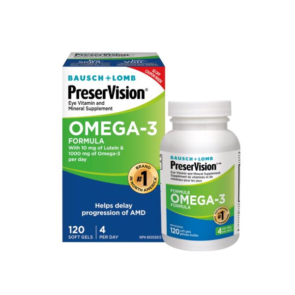 博士倫 - PreserVision® Omega-3 眼部維他命和礦物質 120粒