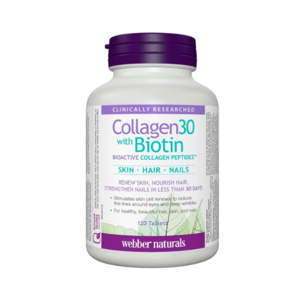Weberjian - Collagen 30 + Biotin (Hair, Skin, Nail, and Nail Strengthening Formula) 120 Tablets