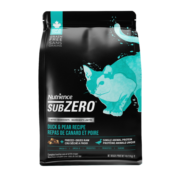 Nutrience - SubZero 單一動物蛋白無穀物鴨肉梨貓糧 | 全齡貓配方 1.8 / 4.5公斤