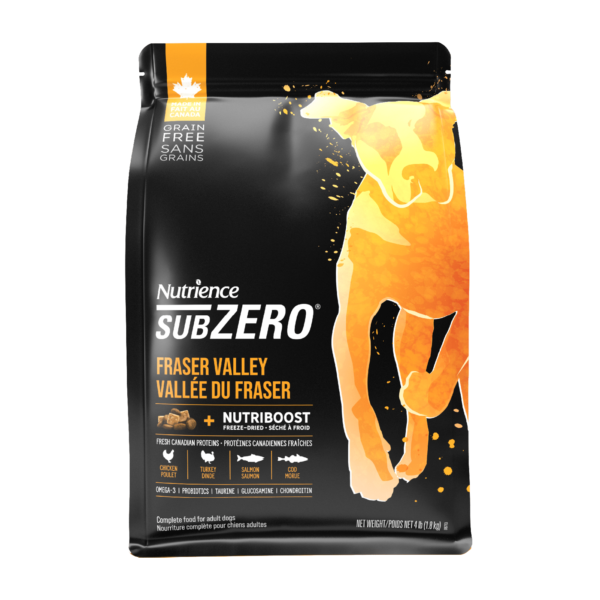 Nutrience SUBZERO – 凍乾鮮雞肉無穀物高蛋白狗糧 | 雞、火雞、海魚成犬配方 1.8 / 10公斤