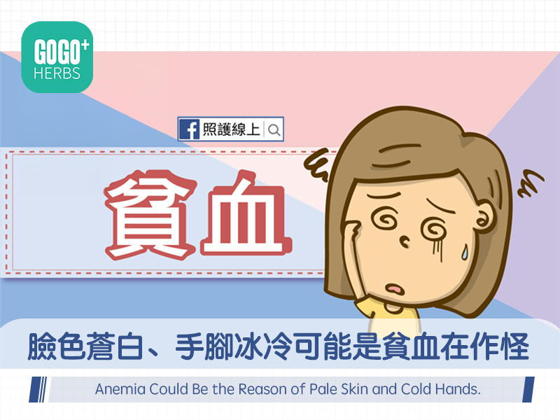 臉色蒼白、手腳冰冷可能是貧血在作怪。