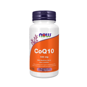 NOW Foods – 輔酶Q10 100毫克 + 山楂果 90粒素食膠囊