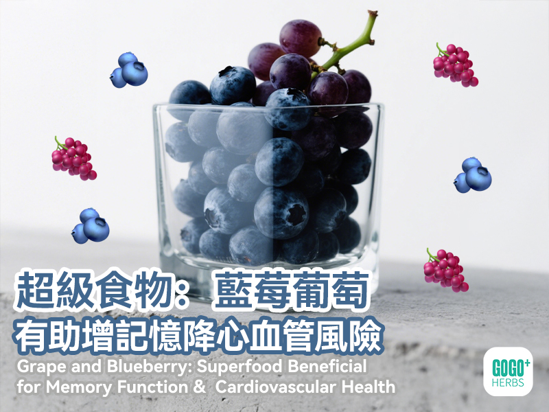 超級食物：藍莓葡萄有助增記憶降心血管風險