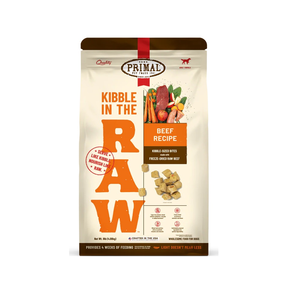 【限時優惠】Primal – Kibble in the Raw 凍乾生肉糧1.5磅 x 4包 - Image 3