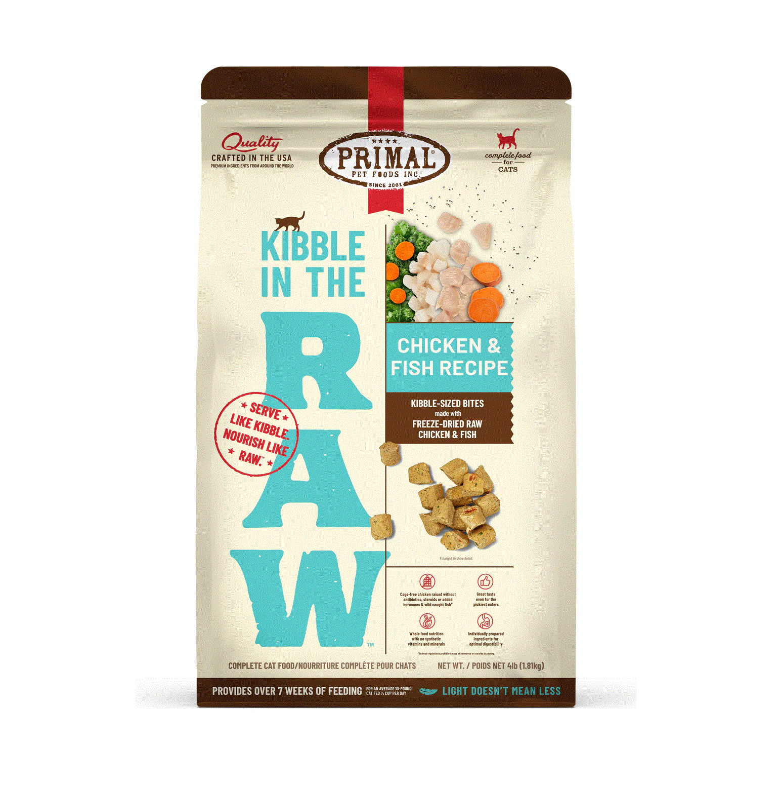 【限時優惠】Primal – Kibble in the Raw 凍乾生肉糧4磅 x 2包 - Image 4