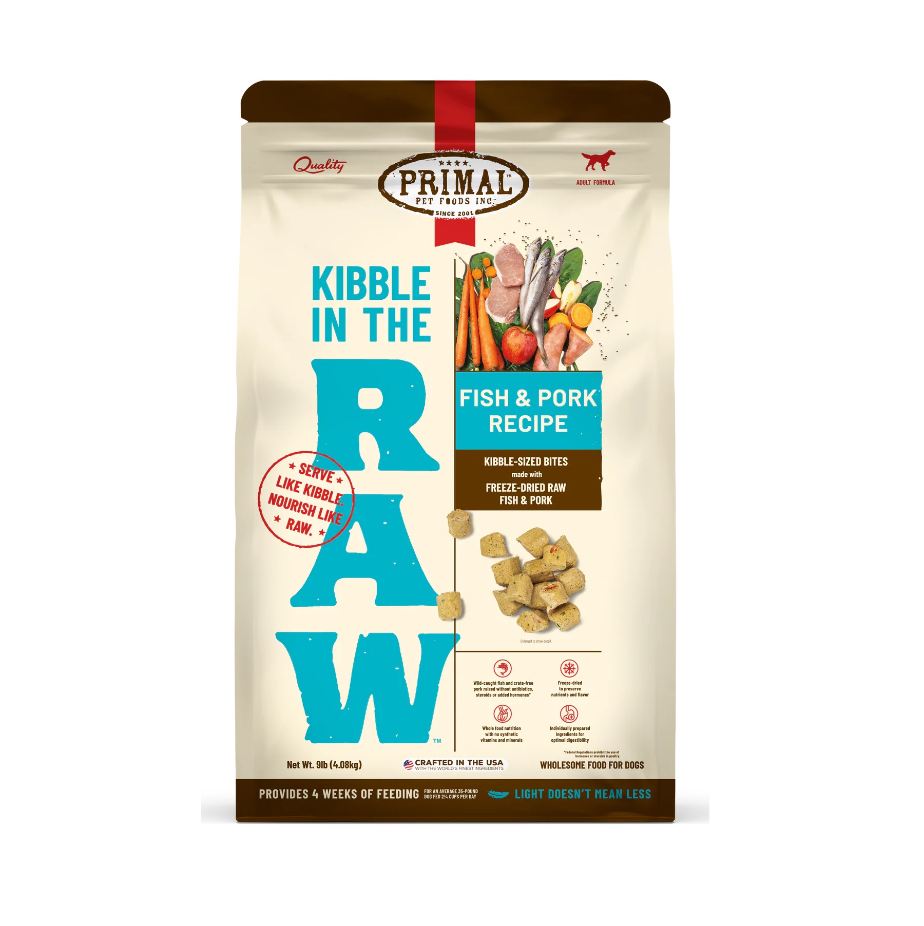 【限時優惠】Primal – Kibble in the Raw 凍乾生肉糧1.5磅 x 4包 - Image 2