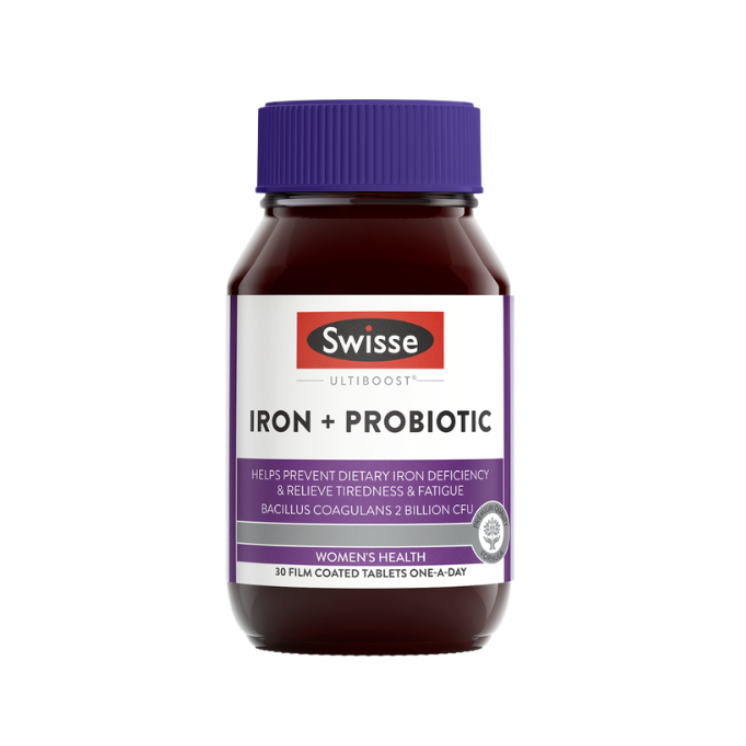 Swisse - Iron + Probiotics 30 Tablets