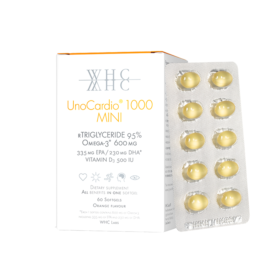 【買2件即享88折】WHC - 小金蛋 95%高純度深海魚油迷你膠囊 60粒