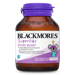 BLACKMORES - 小超人兒童DHA + 鋅 橙覆盆子味 30粒咀嚼膠囊