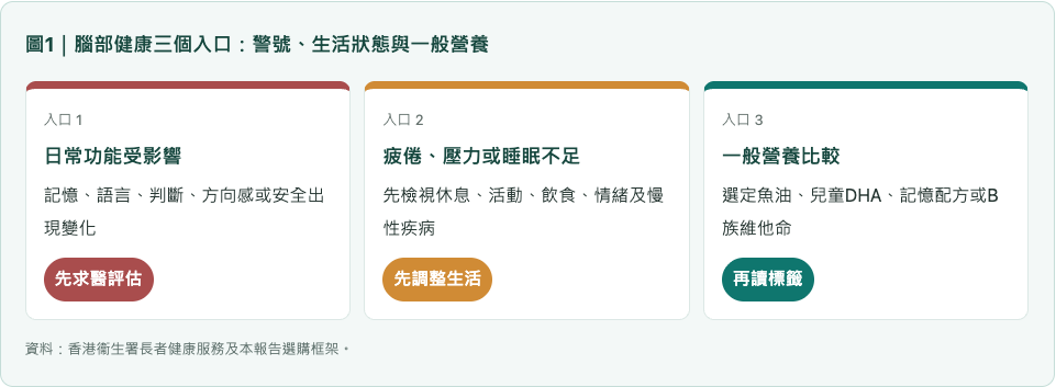 腦部健康三個入口:警號、生活狀態與一般營養