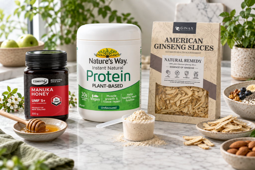 比較蜂蜜與蛋白粉營養標籤、食用分量及每100克成本