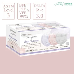 Canuxi - Blush 高透氣3色外科耳掛式口罩 ASTM Level 3 (30個獨立包裝)